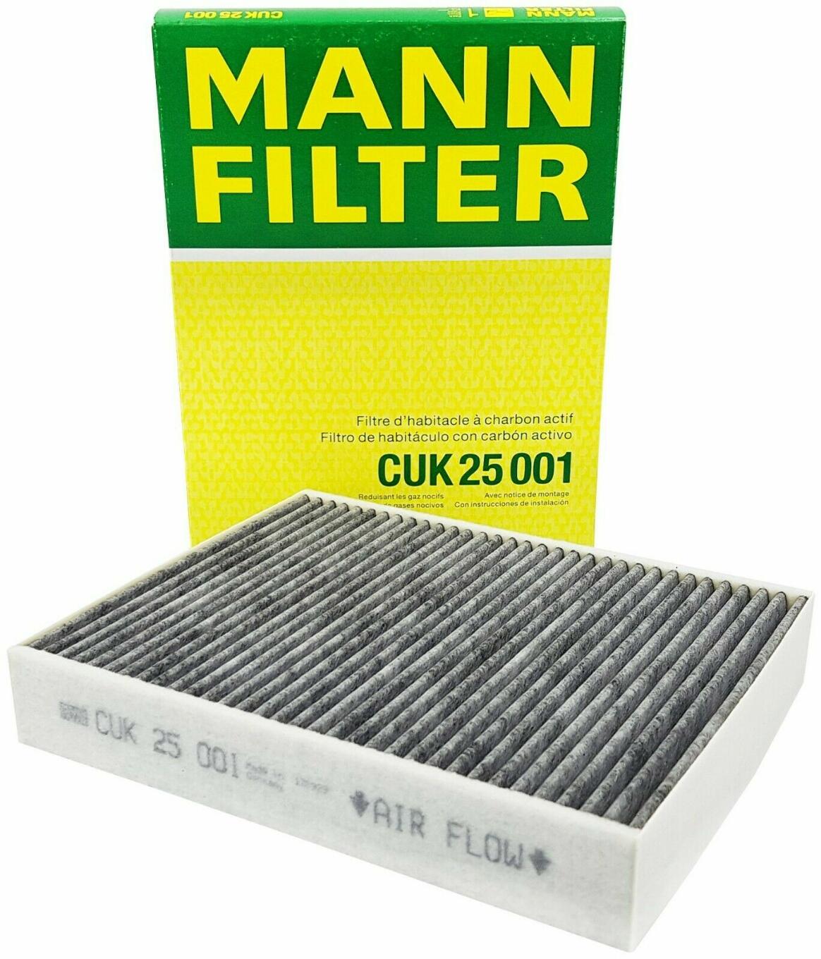 BMW Cabin Air Filter (Activated Charcoal) 64119237555 - MANN-FILTER CUK25001